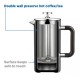 Ecooe 34 oz 8 Cup Double Wall Stainless Steel French Press Coffee Maker
