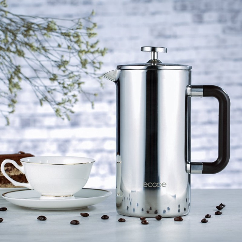 Ecooe 34 oz 8 Cup Stainless Steel French Press Coffee Maker