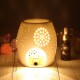 Ecooe Aromalampe Duftlampe aus Keramik weiß mit der Yankee Candle Löffel