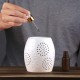 Ecooe Aromalampe Duftlampe aus Keramik weiß mit der Candle Löffel Aroma Diffuser