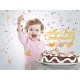 Ecooe Alles Gute zum Geburtstag Kuchen Dekoration Happy Birthday Kuchenaufsatz Cake Topper Glitter Gold Silber Rosa Herzen Größe