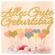 Ecooe Alles Gute zum Geburtstag Kuchen Dekoration Happy Birthday Kuchenaufsatz Cake Topper Glitter Gold Silber Rosa Herzen Größe