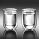 Glastal Doppelwandige Latte Macchiato Glaser Set Thermoglas Kaffeeglas Trinkgläser 2-teiliges 350ml 