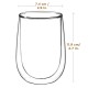 Glastal Doppelwandige Latte Macchiato Glaser Set Thermoglas Kaffeeglas Trinkgläser 2-teiliges 350ml 