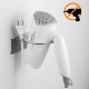 ecooe hairdryer holder without drilling stainless steel with 3M adhesive tape Self-adhesive hair dryer holder with practical cable holder