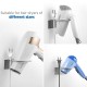 ecooe hairdryer holder without drilling stainless steel with 3M adhesive tape Self-adhesive hair dryer holder with practical cable holder