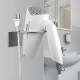 ecooe hairdryer holder without drilling stainless steel with 3M adhesive tape Self-adhesive hair dryer holder with practical cable holder