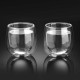 Glastal 2x250ml Double Wall Cappuccino Latte Macchiato Glasses Cups Coffee Tea Milk Juice Glass Cups