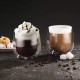 Glastal 2x250ml Double Wall Cappuccino Latte Macchiato Glasses Cups Coffee Tea Milk Juice Glass Cups