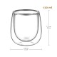 Glastal Doppelwandige Espressotassen Espresso Gläser Glas Set 2-teiliges 120ml