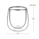 Glastal Double Wall Thermo Espresso Cups Glasses 120ml Set of 2