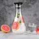 Glastal Glass Water Carafe 1.8 Litre Water Pitcher with Stainless Steel Lid Borosilicate Glass Iced Tea Pitcher