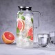 ecooe Glass Water Carafe 2 Litre Water Pitcher with Stainless Steel Lid Borosilicate Glass Iced Tea Pitcherinless Steel Lid Borosilicate Glass Iced Tea Pitcher