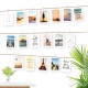 Ecooe Photo Display String and Pegs DIY Picture Frames Collag 3Meter Jute Twine String and 30 pcs Mini Wooden Pegs