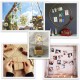 Ecooe Fotoseil für Kreative und Schöne Dekoration DIY Bilderrahmen Wanddekoration 3 Meter Fotoleine mit 30 Mini-Holz-Klammern und 10 spurlosen Nägeln Fotoaufhängung