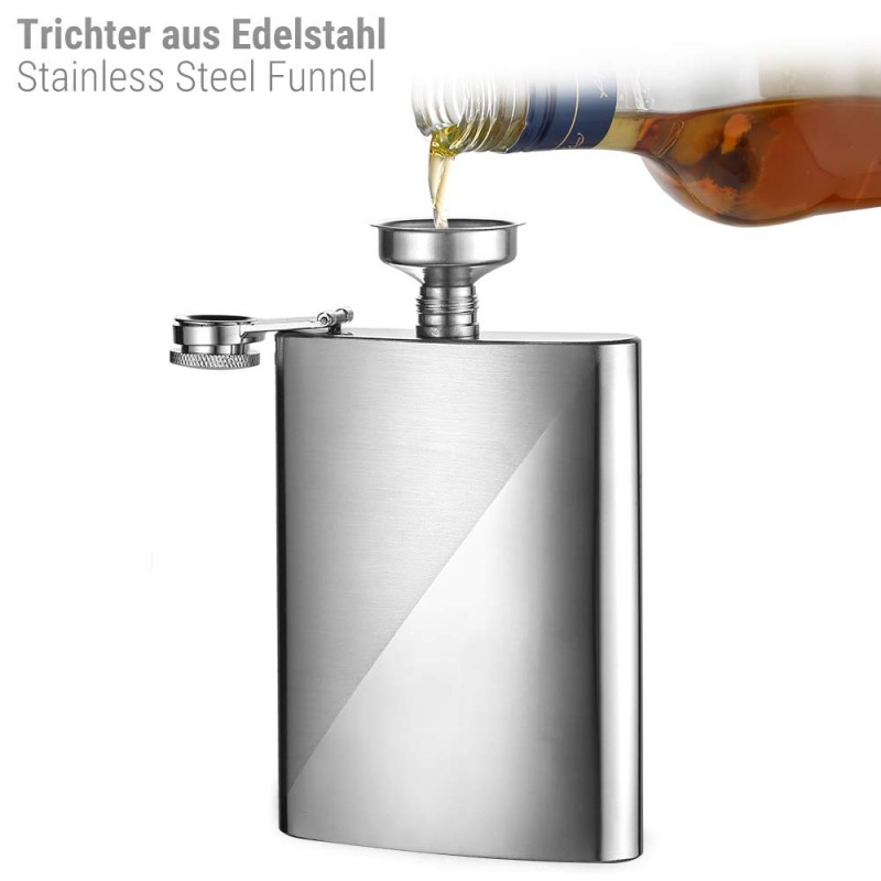 Whisky Fl data-mtsrclang=en-US href=# onclick=return false; 							show original title Whisky FL Details about   Ecooe Stainless Steel Flat Man 227ml/8oz with funnel and Faux Leather Bag he 