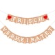 ecooe Frisch Verheiratet Banner Dekoration für Hochzeit Brautdusche Just Married Girlande mit 19Stk Wimpeln und 3M Jute Seil*2