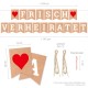 ecooe Frisch Verheiratet Banner Dekoration für Hochzeit Brautdusche Just Married Girlande mit 19Stk Wimpeln und 3M Jute Seil*2