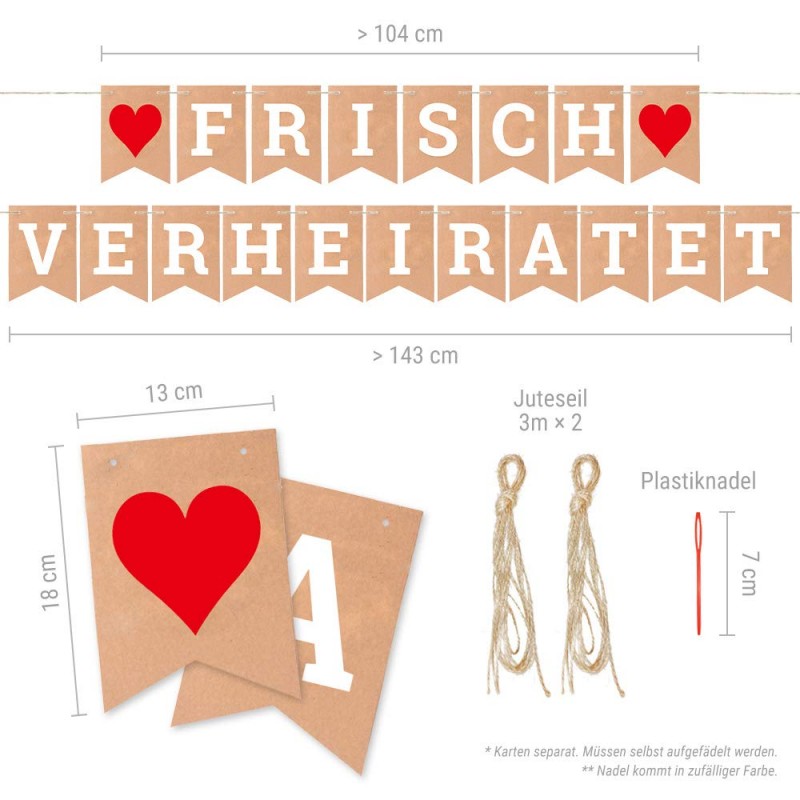 Ecooe Frisch Verheiratet Banner Dekoration Fur Hochzeit Brautdusche Just Married Girlande Mit 19stk Wimpeln Und 3m Jute Seil 2 Ecooe