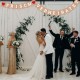 ecooe Frisch Verheiratet Banner Dekoration für Hochzeit Brautdusche Just Married Girlande mit 19Stk Wimpeln und 3M Jute Seil*2