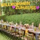 ecooe Willkommen Zuhause Glitter Banner für Familie Partei Dekoration Welcome Home Banner mit 12Stk Wimpeln und 3M Jute Seil