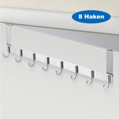 Ecooe Door Hanger Hook stainless steel hook strip with 8 hooks 63 x 5 cm