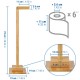 Ecooe Bamboo Freestanding Toilet Paper Holder Storage Roll holder Ideal for 5 toilet paper rolls Stand and organizer 2 in 1 Space saving Without drilling 72 cm