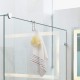 Ecooe Bathroom Hook Shower Screen Set of 2 Shower Hooks for Glass Shower Screen with Silicone Cover Towel Holder and Holder for Shower Puller