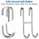 Ecooe Bathroom Hook Shower Screen Set of 2 Shower Hooks for Glass Shower Screen with Silicone Cover Towel Holder and Holder for Shower Puller