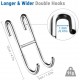 Ecooe Bathroom Hook Shower Screen Set of 2 Shower Hooks for Glass Shower Screen with Silicone Cover Towel Holder and Holder for Shower Puller