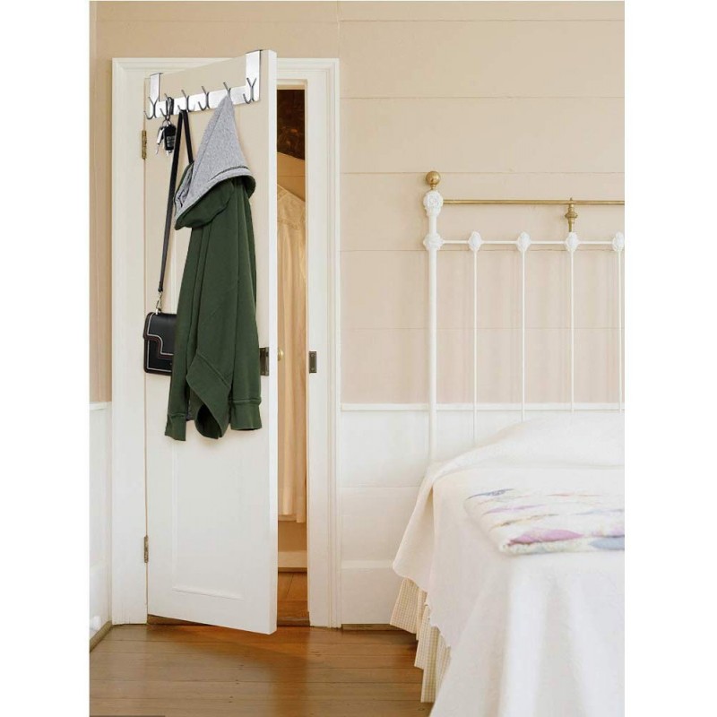 Ecooe Door Hanger Door Wardrobe Stainless Steel Coat Hook without