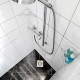 Ecooe 16x Anti-Rutsch Streifen für Treppen,Duschen & Badewannen Selbstklebender Rutschschutz 45cm lang 2cm breit Transparent Klebestreifen mit Positionier-Schablone