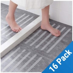 Ecooe 16 Pieces Non Slip Stickers Shower Stickers Bath Safety Strips Transparent Self-Adhesive Non Slip Strips Stickers for Bathtubs Showers with Acrylic Board for Positioning