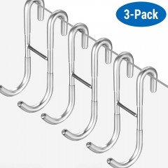 Ekoe Shower Hooks No Drilling Hooks Shower Screen Set of 3 with Silicone Protector for Glass