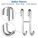 Ekoe Shower Hooks No Drilling Hooks Shower Screen Set of 3 with Silicone Protector for Glass