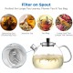 ecooe 1500ml Teekanne mit Stövchen Teebereiter Glas und Teewärmer Teekanne Set