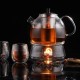 ecooe 1500ml Teekanne mit Stövchen Teebereiter Glas und Teewärmer Teekanne Set