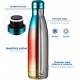 Ecooe Thermosflasche 500ml Doppelwandig Trinkflasche Edelstahl Wasserflasche Vakuum Isolierflasche Mehrfarbigl