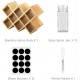 ecooe Bambus Gewürzregal Gewürzständer für Küchenschrank und Arbeitsfläche aus 10 Gewürzgläsern und Labeln Gläser mit Aluminium