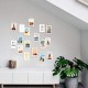 ecooe Photo Hanging Display Picture Frame Size S Fishing Net with 40 Wooden Clips and 10 Traceless Nails 60 * 60cm