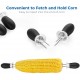 ecooe Corn on the Cob holder,Corn on the Cob Skewers,8 Pieces,Black Stainless Steel Corn Cob holders Grill Fork can be Used for Barbecue,Parties, Picnics,Camping and Provides an Additional Storage Box