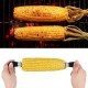 ecooe Corn on the Cob holder,Corn on the Cob Skewers,8 Pieces,Black Stainless Steel Corn Cob holders Grill Fork can be Used for Barbecue,Parties, Picnics,Camping and Provides an Additional Storage Box