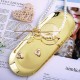 ecooe Extra Big Golden Tray Stainless steel Storage Tray Cosmetics Jewelry Organizer - 2 Pack (30cm), Ornaments Plate for Candle Cake Drinks Watch