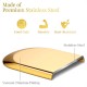 ecooe Extra Big Golden Tray Stainless steel Storage Tray Cosmetics Jewelry Organizer - 2 Pack (30cm), Ornaments Plate for Candle Cake Drinks Watch