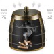 ecooe Wind Ashtray with Lid Stainless Steel XL Ashtray Wind and Rain Proof for Outdoor and Indoor  Table Ashtray with Non-Slip Base