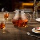 ecooe 1400ml Einfach Glas Teekanne mit 18/8 Edelstahl 2 in 1 Teesieb Deckel Borosilicate Glas Teebereiter Geeignet für Kalte und Heiße Getränke Offenem Feuer Herd Teewarmer