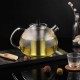 ecooe Original 2000ml teapot glass borosilicate glass tea maker with 18/10 stainless steel warmer Removable strainer rust-free heat-resistant for black tea green tea fruit tea scented tea and tea bags