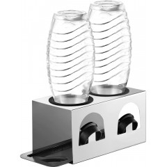 ecooe Abtropfständer mit Abtropfwanne und Kantenschutzringe Flaschenhalter für SodaStream Crystal Glaskaraffe 