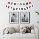 ecooe Frisch Verheiratet Banner Dekoration für Hochzeit Brautdusche Just Married Girlande mit 19Stk Wimpeln und 3M Jute Seil*2