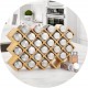 ecooe Bambus Gewürzregal Gewürzständer für Küchenschrank und Arbeitsfläche aus 27 Gewürzgläsern und Labeln Gläser mit Edelstahl 304